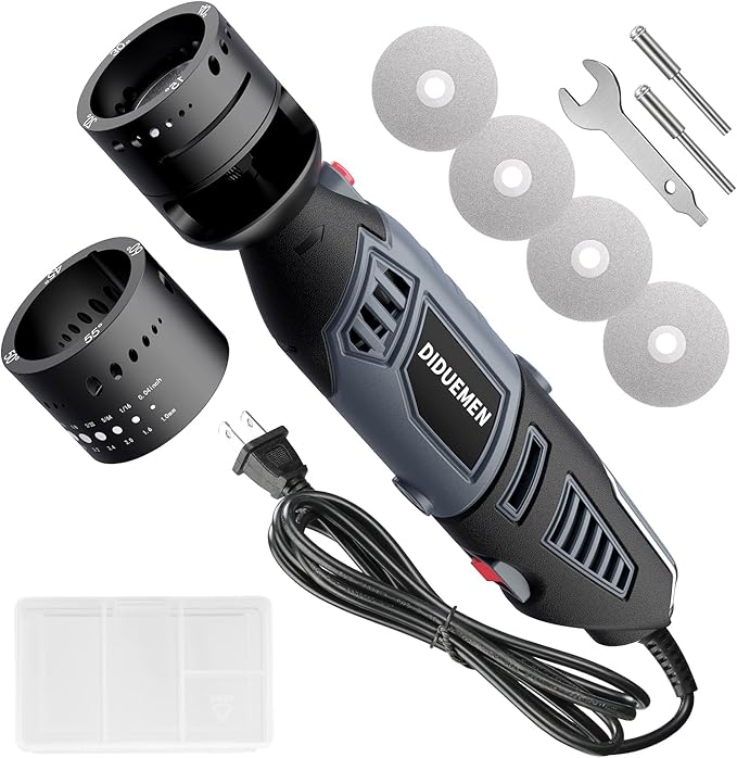 DIDUEMEN Dual-Head Tungsten Sharpener Grinder with 8 angles and 6 sizes for TIG welding