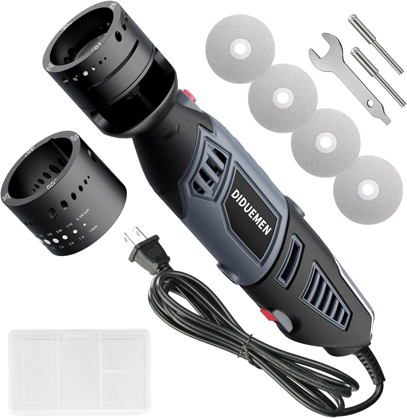 DIDUEMEN Dual-Head Tungsten Sharpener Grinder with 8 angles and 6 sizes